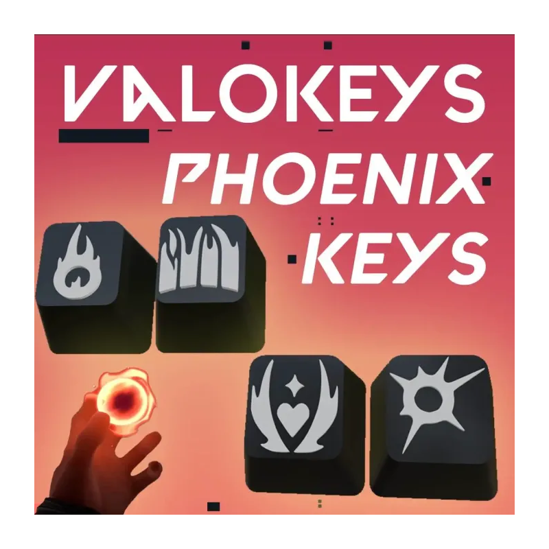 Valorant Phoenix Temalı Mekanik Klavye Keycaps Seti