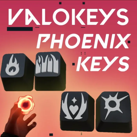 Valorant Phoenix Temalı Mekanik Klavye Keycaps Seti