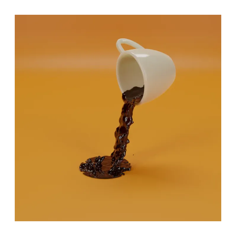 Gerçekçi Kahve Dökülmesi Dekor – Masanıza Mizahi ve Şık Dokunuş