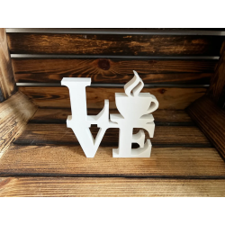 Kahve Aşkı Dekoru | Romantik Masaüstü Süs